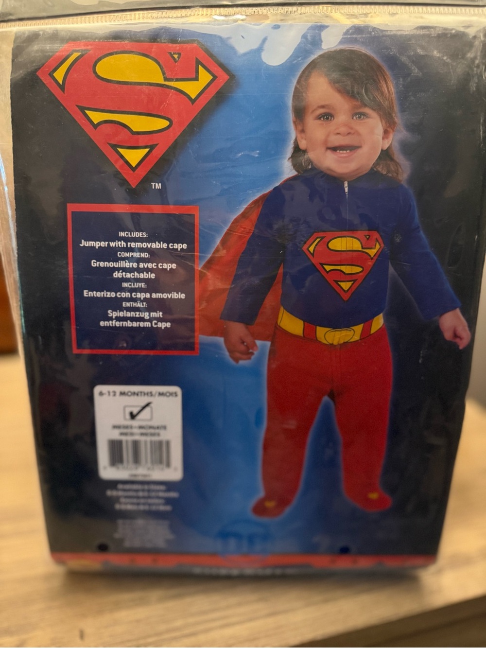 DC Comics Baby Superhero Costume in Blue, Red, Yellow